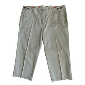 Tommy Hilfiger Vintage Kakhi Capri Cotton Pants SZ 18